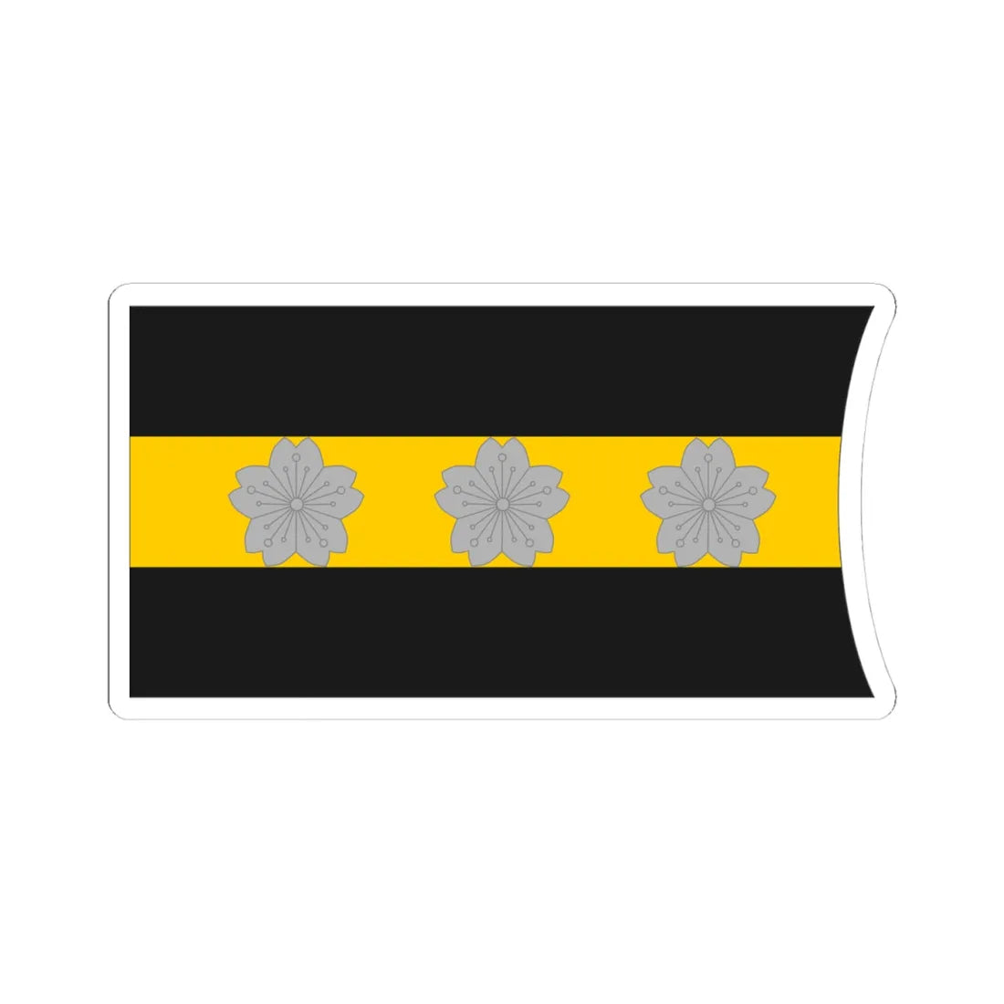 Imperial Japan Navy OF 2 collar (Japan) (Military Rank) STICKER Vinyl Kiss-Cut Decal 4 Inch White - The Sticker Space