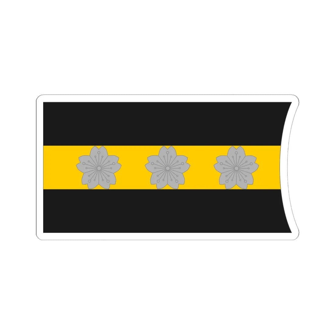 Imperial Japan Navy OF 2 collar (Japan) (Military Rank) STICKER Vinyl Kiss-Cut Decal 6 Inch White - The Sticker Space