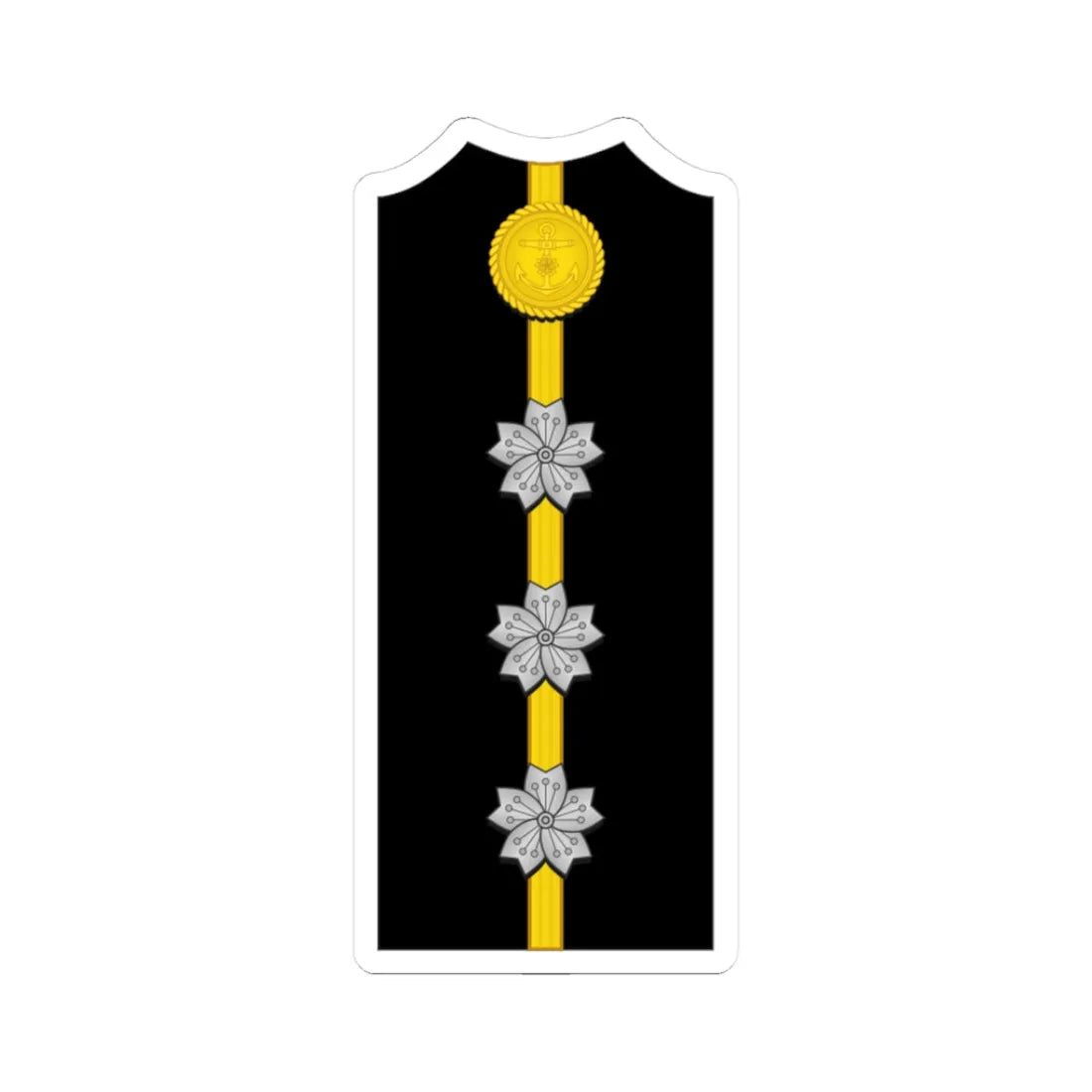 Imperial Japan Navy OF 2 shoulder Special officer (Japan) (Military Rank) STICKER Vinyl Kiss-Cut Decal 3 Inch White - The Sticker Space