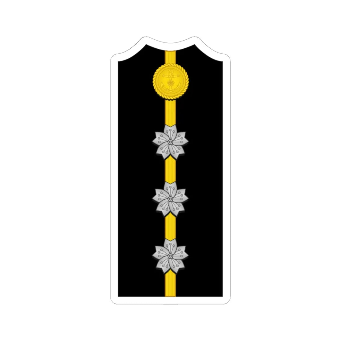 Imperial Japan Navy OF 2 shoulder Special officer (Japan) (Military Rank) STICKER Vinyl Kiss-Cut Decal 6 Inch White - The Sticker Space