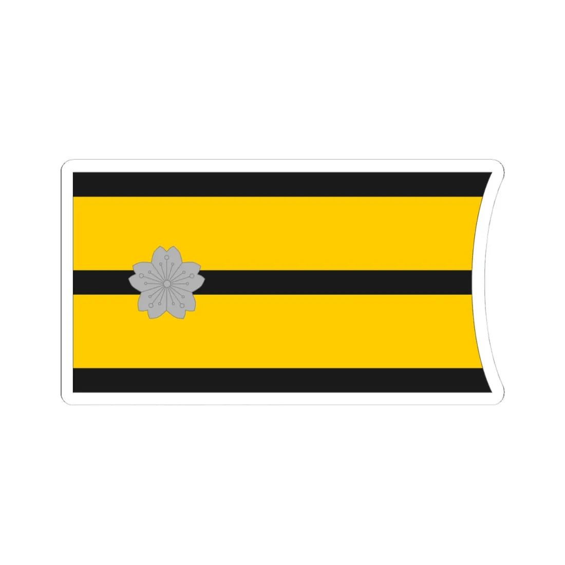 Imperial Japan Navy OF 3 collar (Japan) (Military Rank) STICKER Vinyl Kiss-Cut Decal 4 Inch White - The Sticker Space