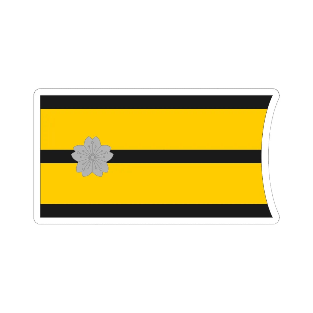 Imperial Japan Navy OF 3 collar (Japan) (Military Rank) STICKER Vinyl Kiss-Cut Decal 6 Inch White - The Sticker Space