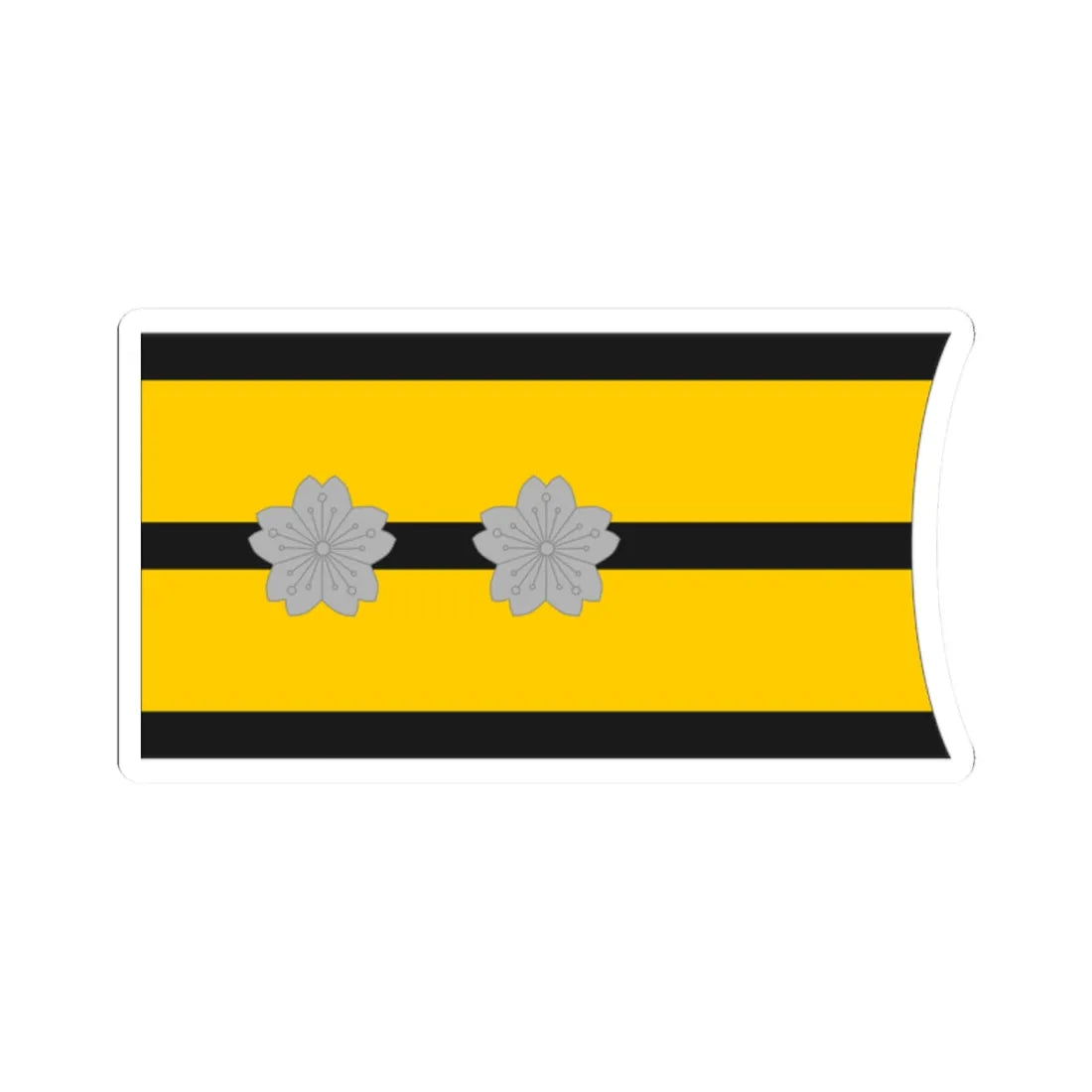 Imperial Japan Navy OF 4 collar (Japan) (Military Rank) STICKER Vinyl Kiss-Cut Decal 2 Inch White - The Sticker Space