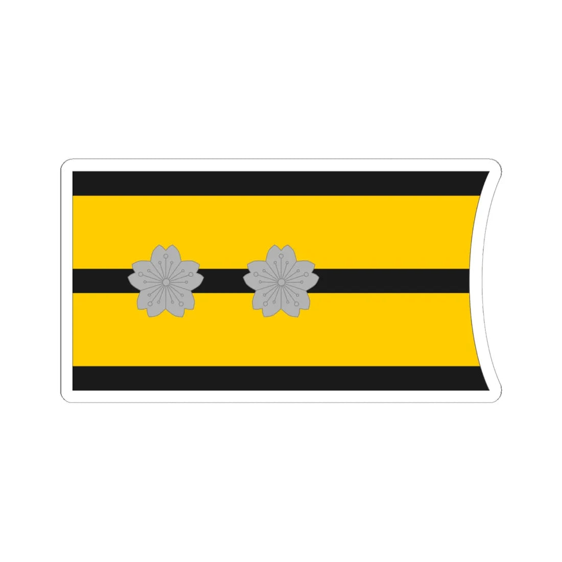 Imperial Japan Navy OF 4 collar (Japan) (Military Rank) STICKER Vinyl Kiss-Cut Decal 6 Inch White - The Sticker Space