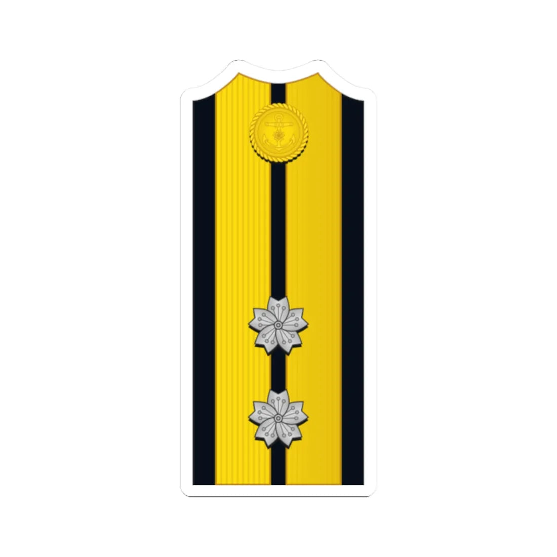 Imperial Japan Navy OF 4 shoulder (Japan) (Military Rank) STICKER Vinyl Kiss-Cut Decal 2 Inch White - The Sticker Space