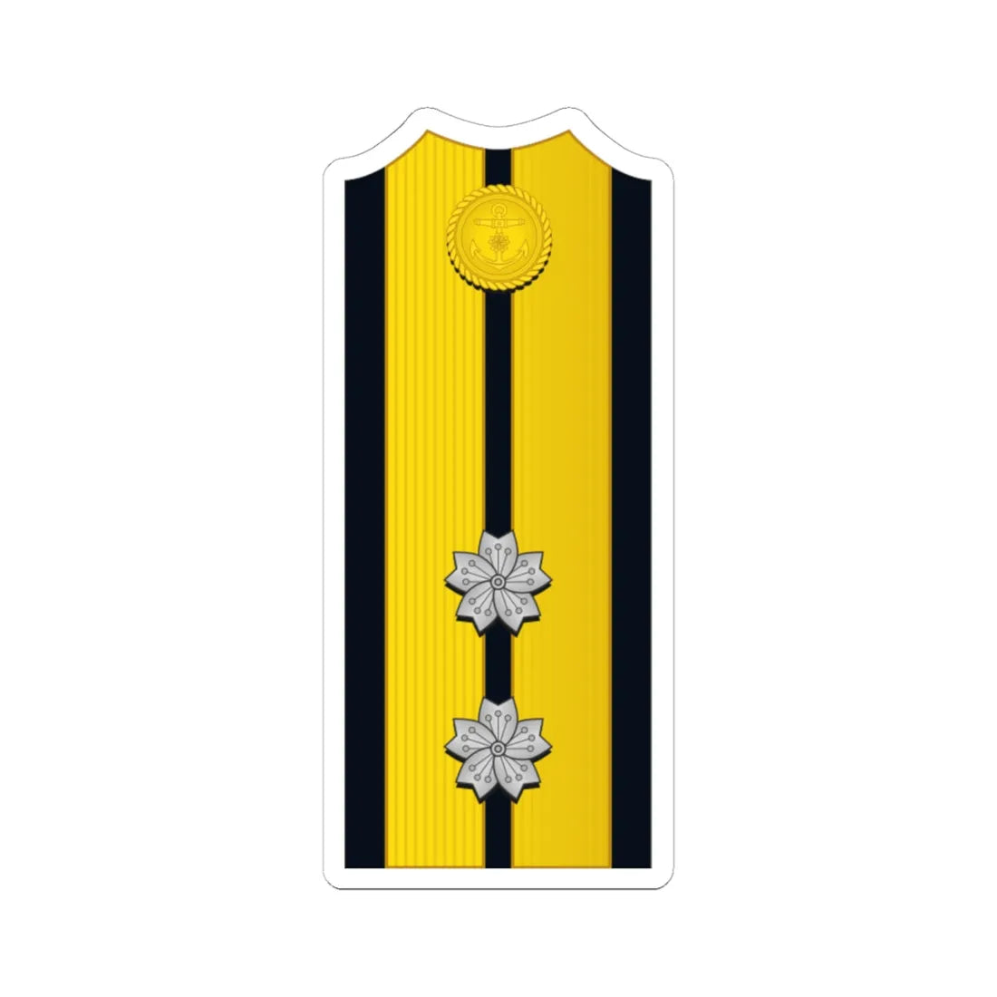 Imperial Japan Navy OF 4 shoulder (Japan) (Military Rank) STICKER Vinyl Kiss-Cut Decal 6 Inch White - The Sticker Space