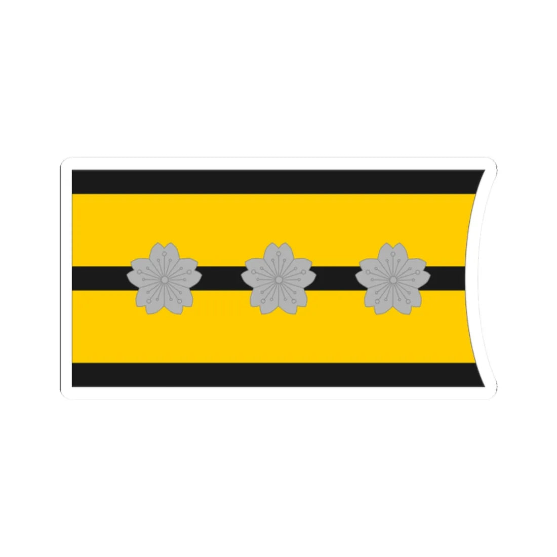 Imperial Japan Navy OF 5 collar (Japan) (Military Rank) STICKER Vinyl Kiss-Cut Decal 2 Inch White - The Sticker Space