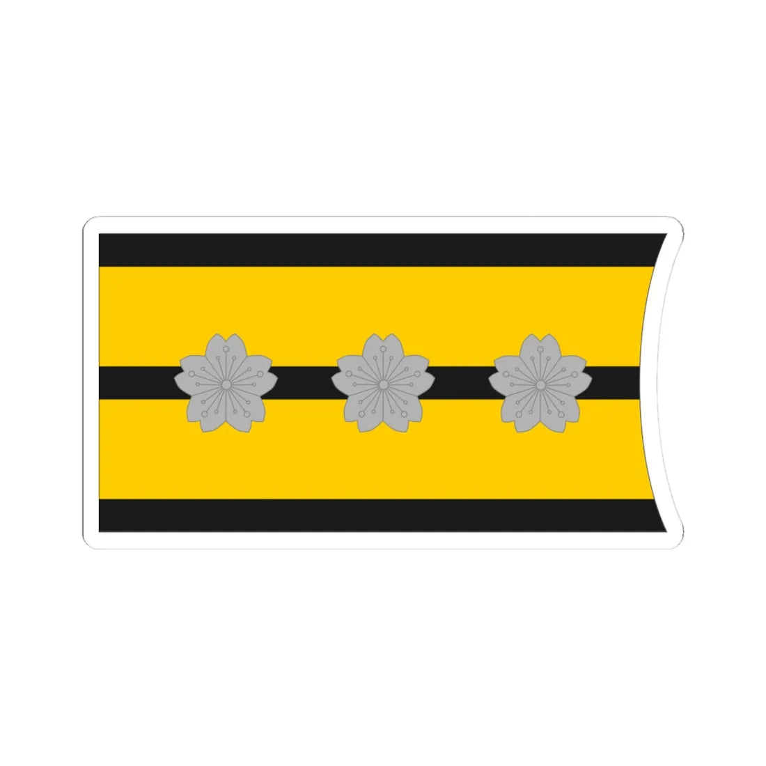 Imperial Japan Navy OF 5 collar (Japan) (Military Rank) STICKER Vinyl Kiss-Cut Decal 3 Inch White - The Sticker Space