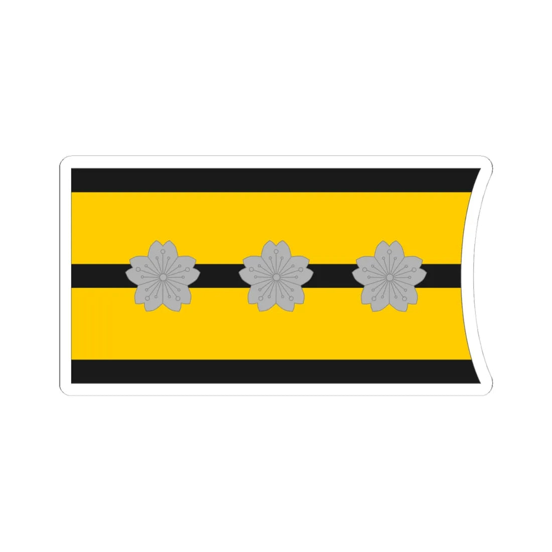 Imperial Japan Navy OF 5 collar (Japan) (Military Rank) STICKER Vinyl Kiss-Cut Decal 4 Inch White - The Sticker Space