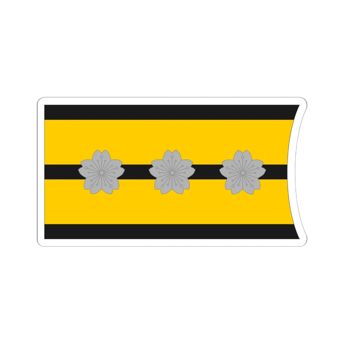 Imperial Japan Navy OF 5 collar (Japan) (Military Rank) STICKER Vinyl Kiss-Cut Decal 6 Inch White - The Sticker Space