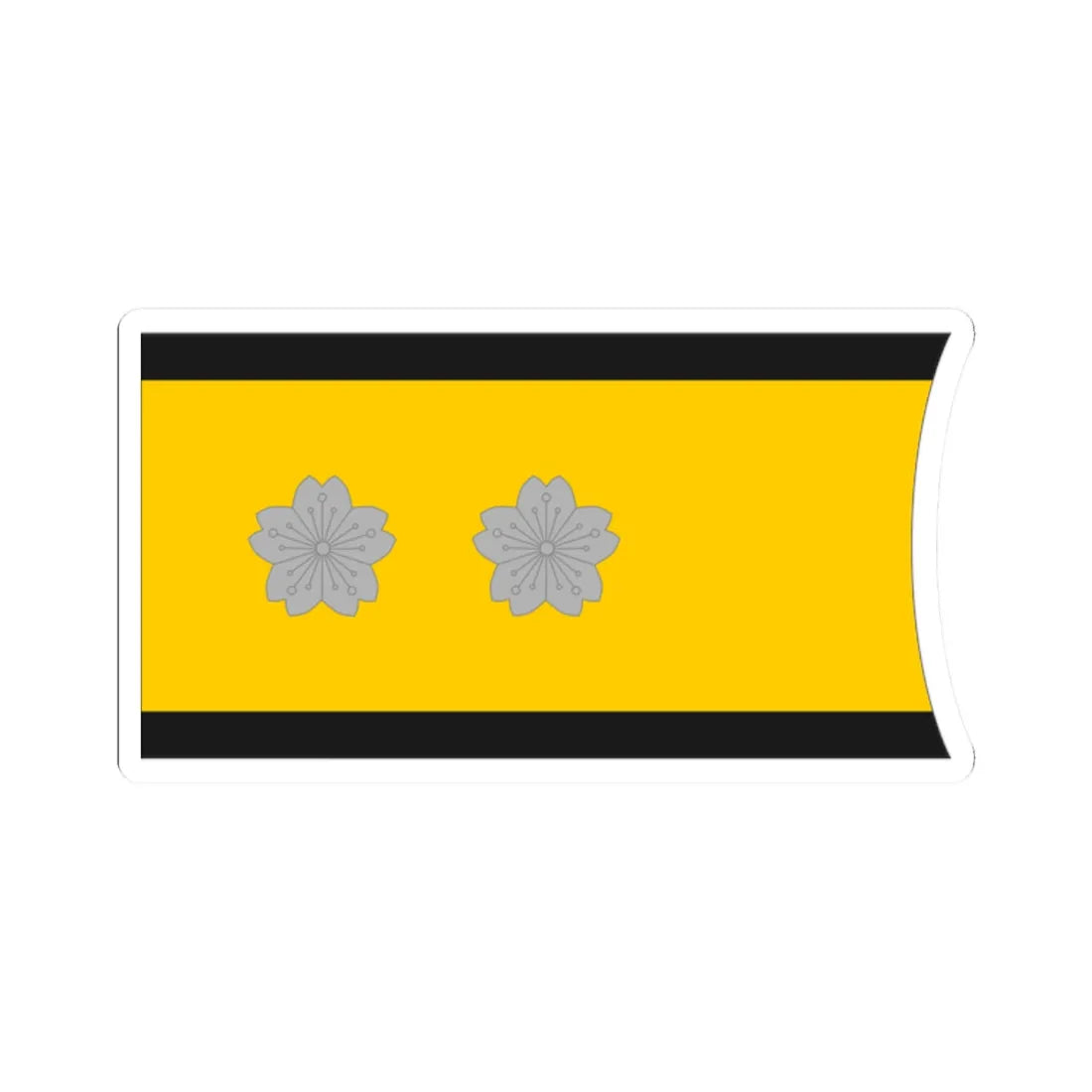 Imperial Japan Navy OF 8 collar (Japan) (Military Rank) STICKER Vinyl Kiss-Cut Decal 2 Inch White - The Sticker Space