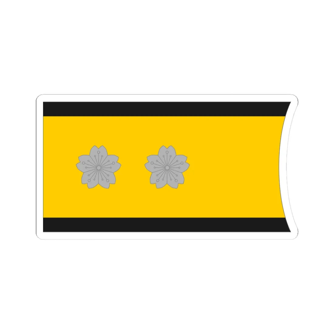 Imperial Japan Navy OF 8 collar (Japan) (Military Rank) STICKER Vinyl Kiss-Cut Decal 3 Inch White - The Sticker Space