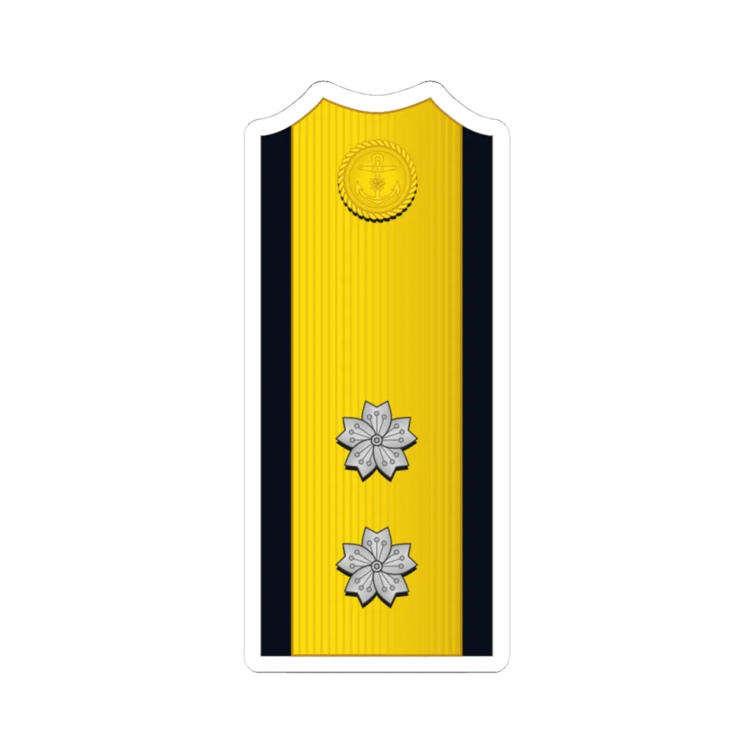 Imperial Japan Navy OF 8 shoulder (Japan) (Military Rank) STICKER Vinyl Kiss-Cut Decal 4 Inch White - The Sticker Space