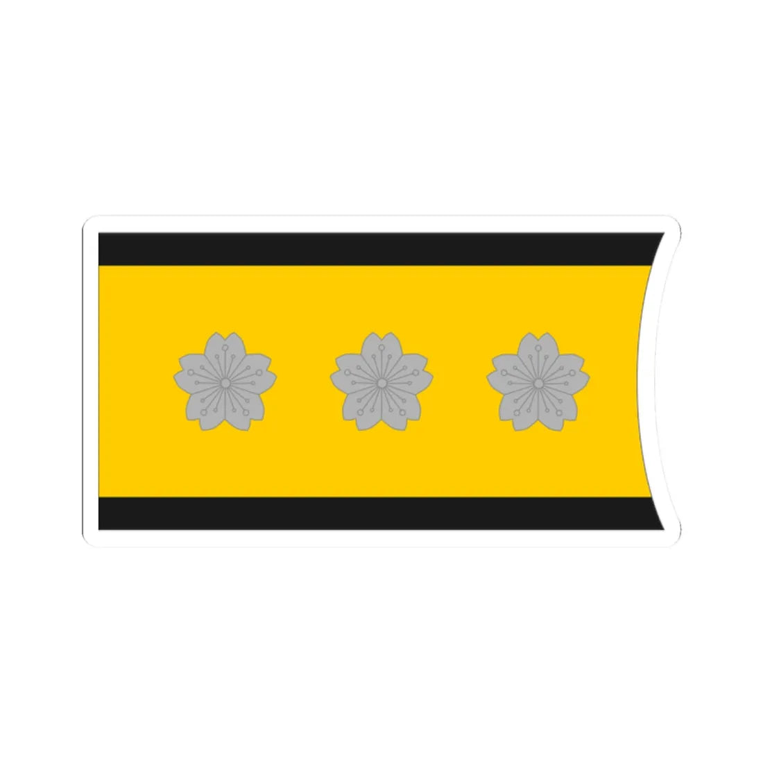 Imperial Japan Navy OF 9 collar (Japan) (Military Rank) STICKER Vinyl Kiss-Cut Decal 2 Inch White - The Sticker Space