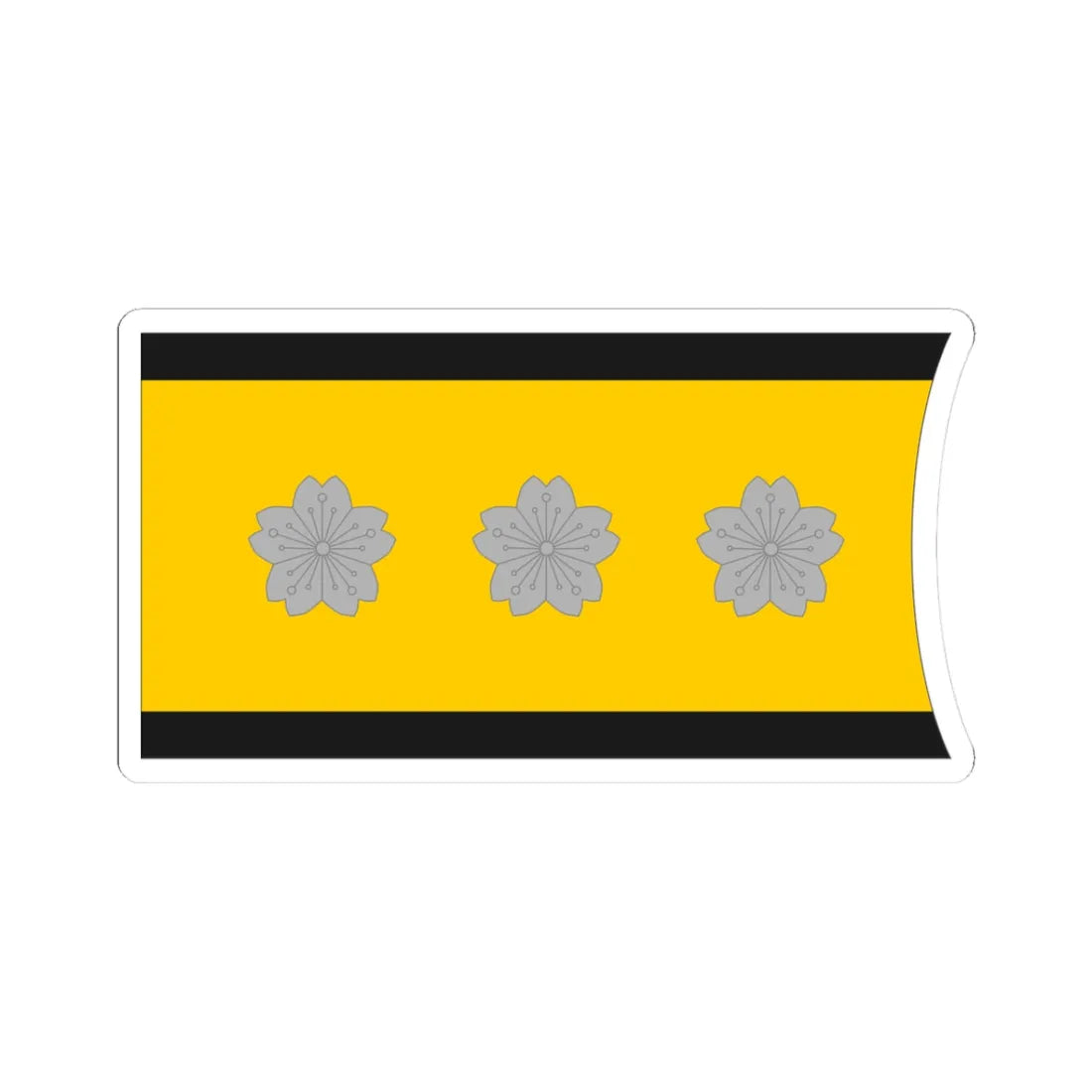 Imperial Japan Navy OF 9 collar (Japan) (Military Rank) STICKER Vinyl Kiss-Cut Decal 3 Inch White - The Sticker Space