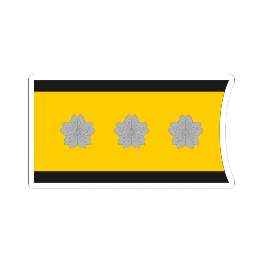 Imperial Japan Navy OF 9 collar (Japan) (Military Rank) STICKER Vinyl Kiss-Cut Decal 4 Inch White - The Sticker Space