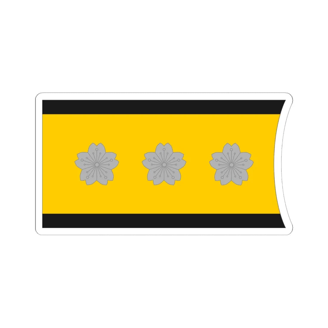 Imperial Japan Navy OF 9 collar (Japan) (Military Rank) STICKER Vinyl Kiss-Cut Decal 6 Inch White - The Sticker Space