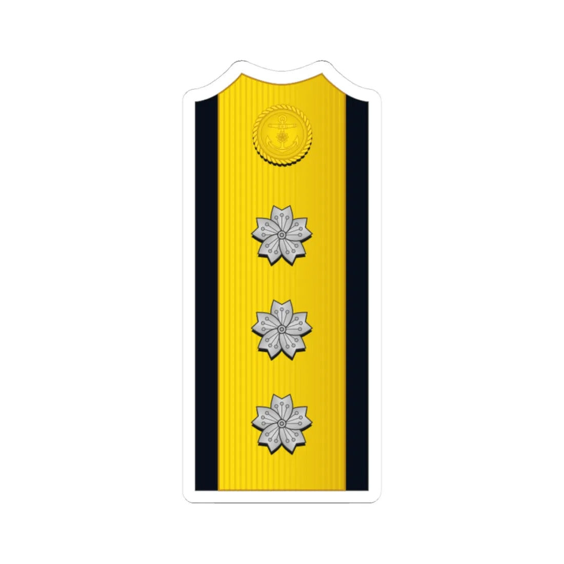 Imperial Japan Navy OF 9 shoulder (Japan) (Military Rank) STICKER Vinyl Kiss-Cut Decal 3 Inch White - The Sticker Space