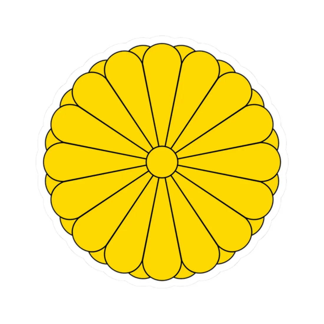 Imperial Seal of Japan (Japan) (Coat of Arms) STICKER Vinyl Kiss-Cut Decal 2 Inch White - The Sticker Space