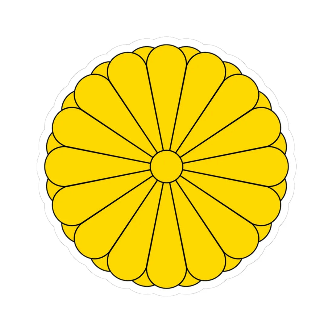 Imperial Seal of Japan (Japan) (Coat of Arms) STICKER Vinyl Kiss-Cut Decal 3 Inch White - The Sticker Space