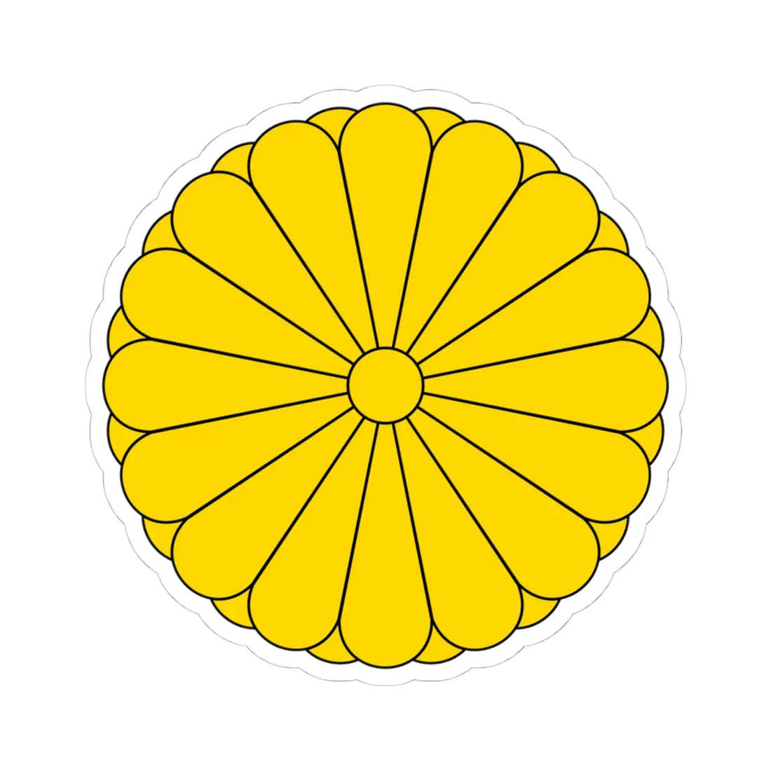 Imperial Seal of Japan (Japan) (Coat of Arms) STICKER Vinyl Kiss-Cut Decal 4 Inch White - The Sticker Space