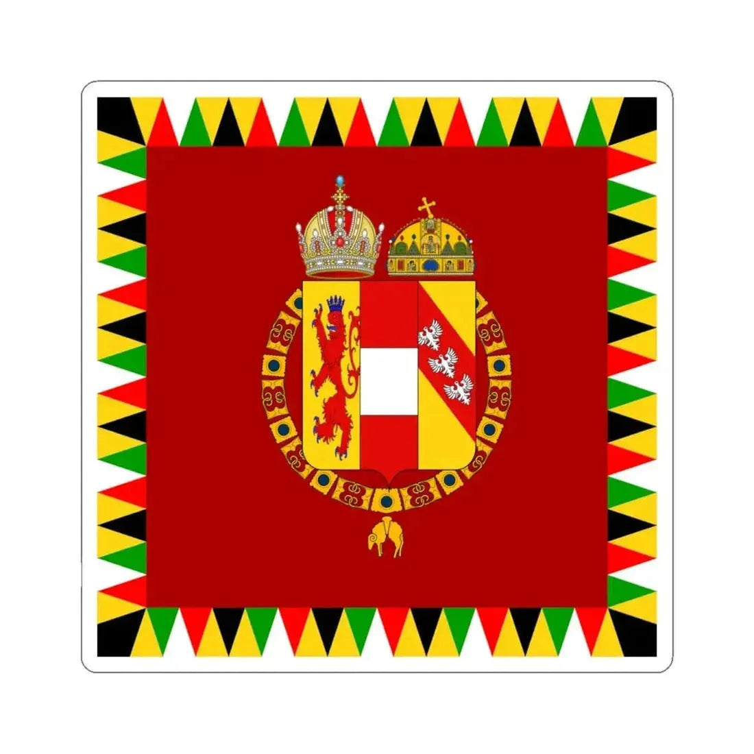 Imperial Standard of Austria-Hungary 1915-1918 (Austria) STICKER Vinyl Kiss-Cut Decal 6 Inch White - The Sticker Space