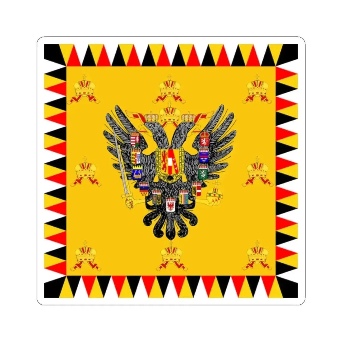 Imperial Standard of Austria-Hungary Before 1915 (Austria) STICKER Vinyl Kiss-Cut Decal 2 Inch White - The Sticker Space