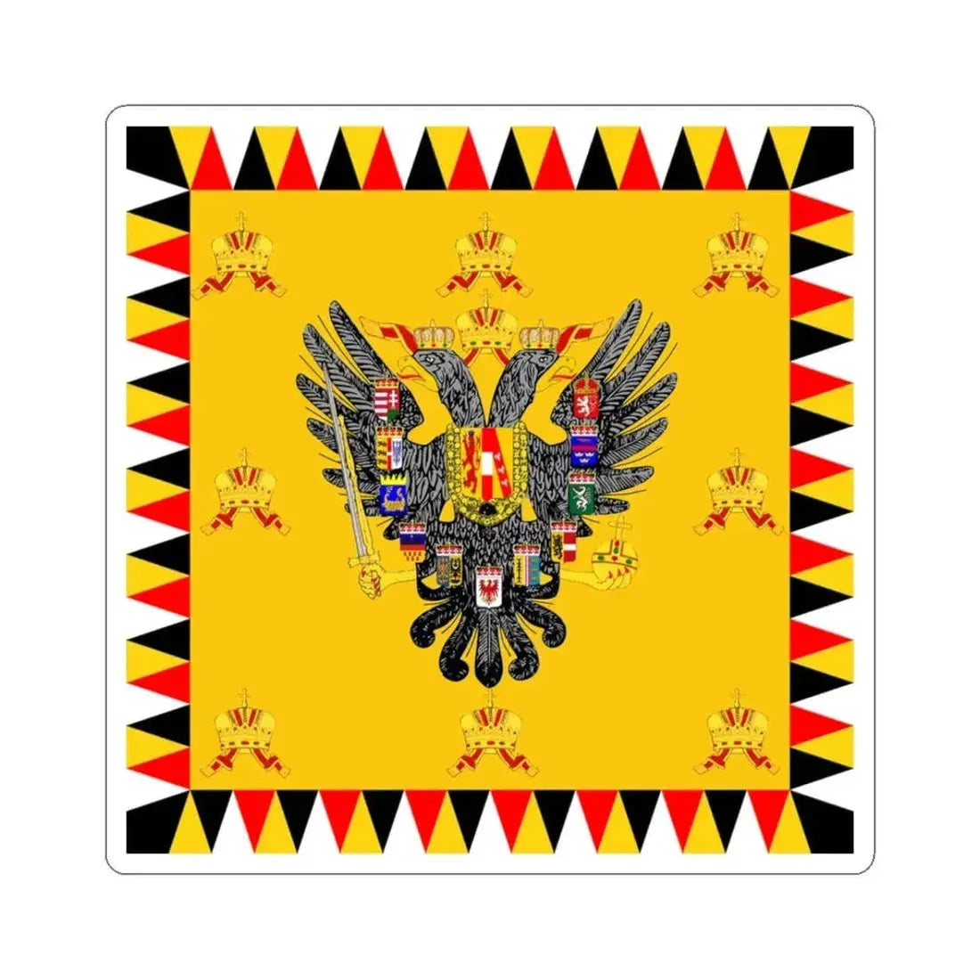 Imperial Standard of Austria-Hungary Before 1915 (Austria) STICKER Vinyl Kiss-Cut Decal 3 Inch White - The Sticker Space
