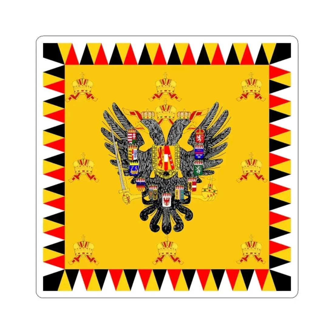 Imperial Standard of Austria-Hungary Before 1915 (Austria) STICKER Vinyl Kiss-Cut Decal 4 Inch White - The Sticker Space