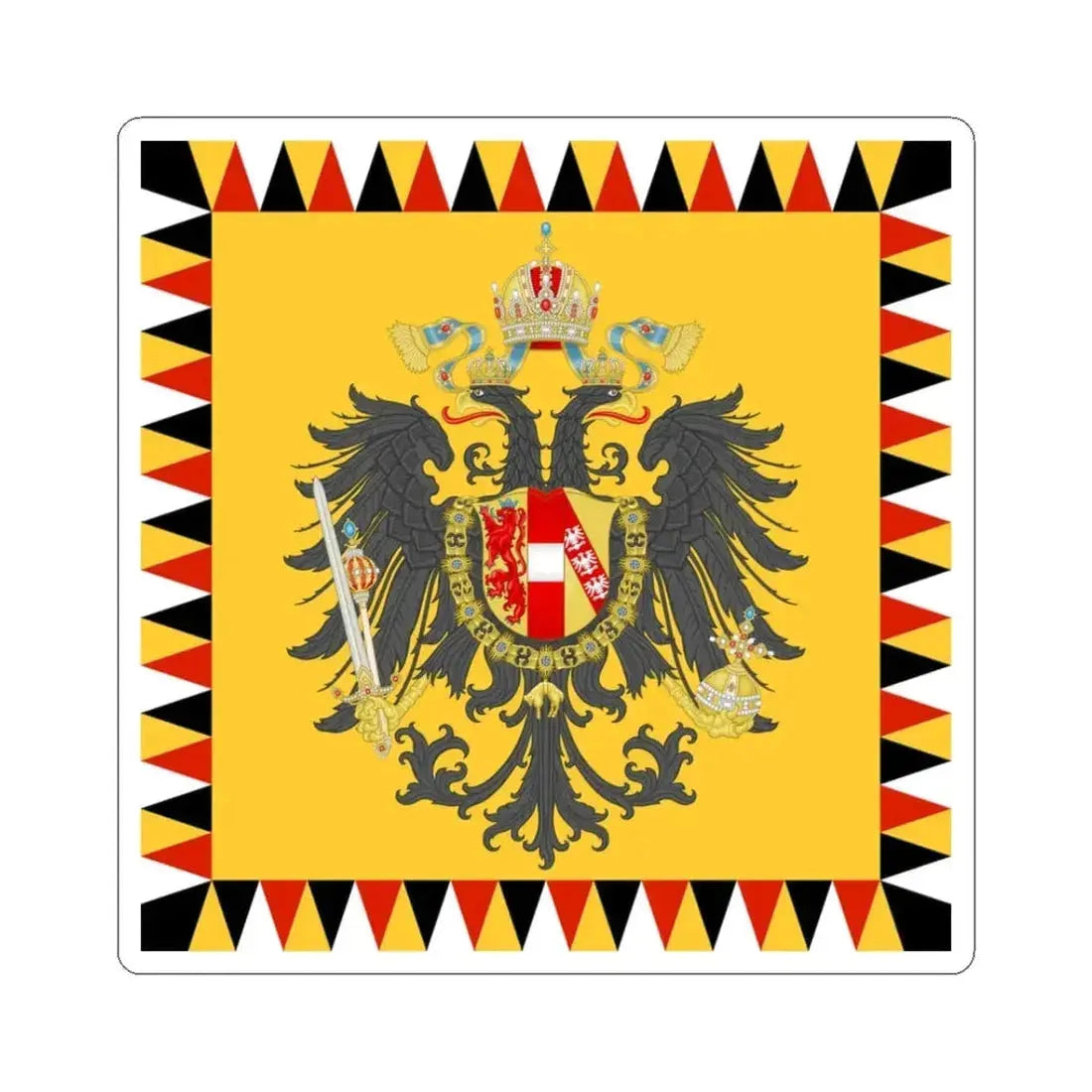 Imperial Standard of the Austrian Empire 1815-1866 (Austria) STICKER Vinyl Kiss-Cut Decal 3 Inch White - The Sticker Space