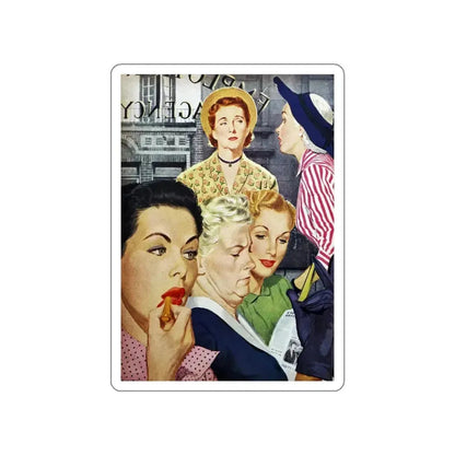 Imposter, Good Housekeeping, January 1950 (Magazine Illustration) STICKER Vinyl Die-Cut Decal White Die-Cut 3 Inch - The Sticker Space