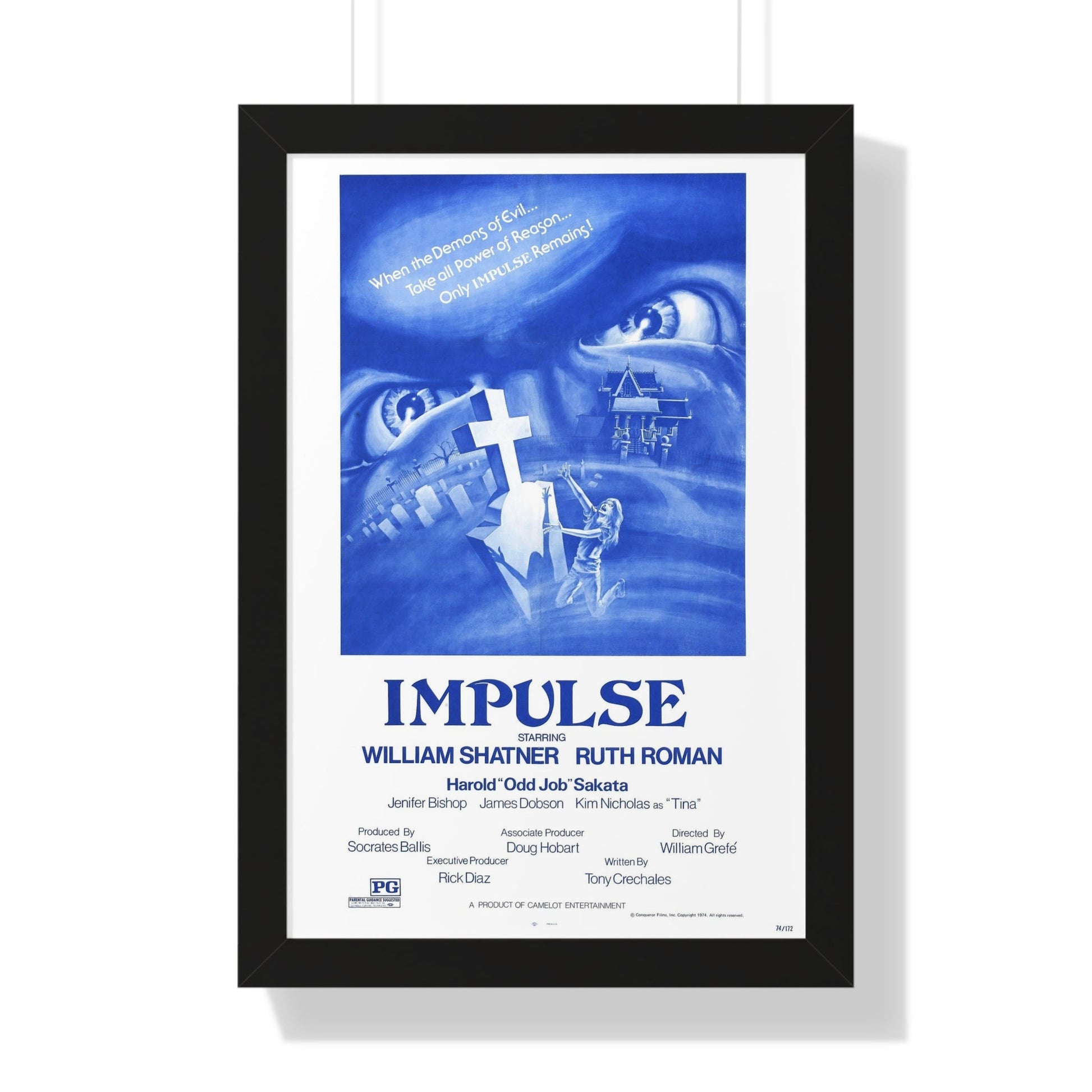 IMPULSE 1984 - Framed Movie Poster-16″ x 24″-The Sticker Space