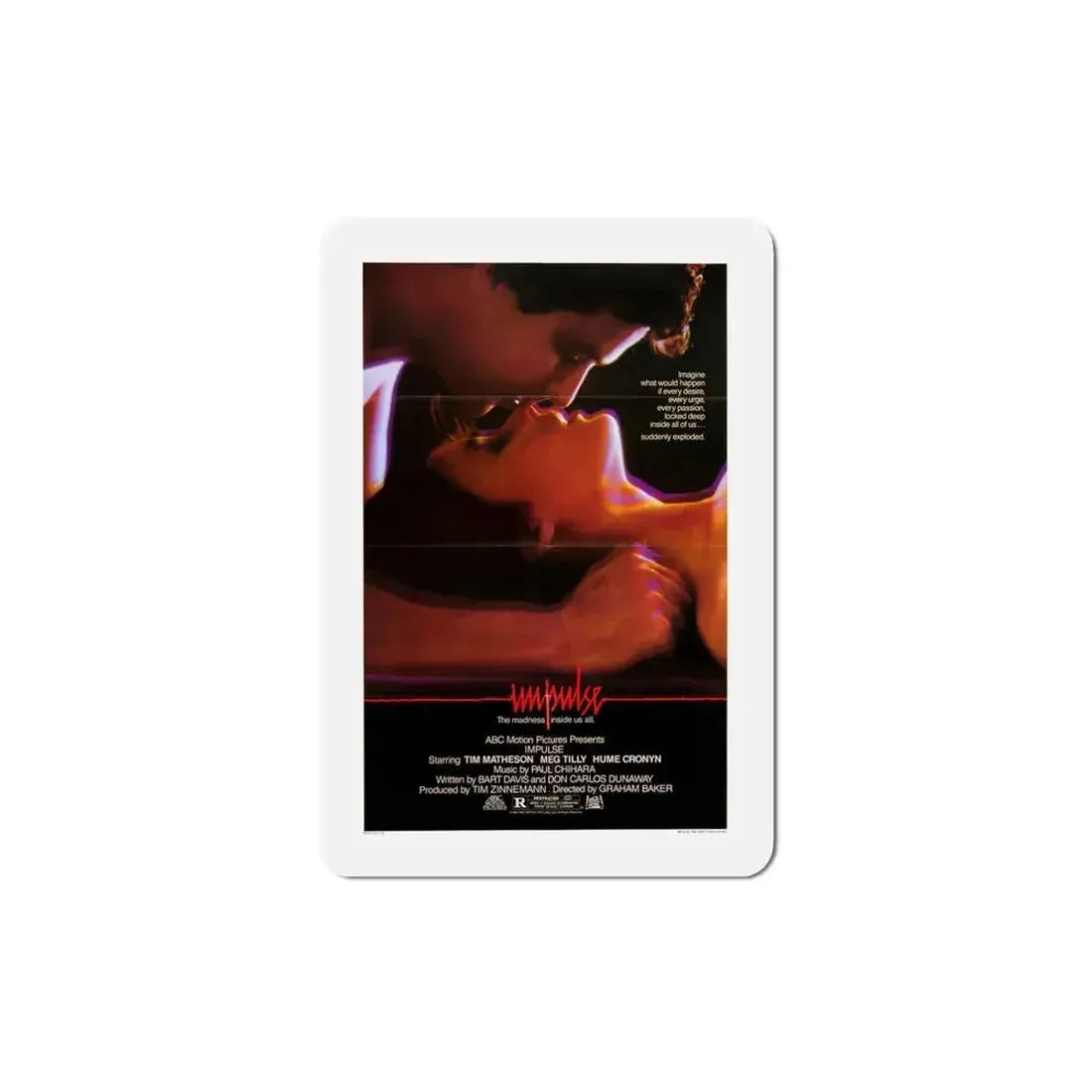 Impulse 1984 Movie Poster Refrigerator Magnet 4 Inch - The Sticker Space