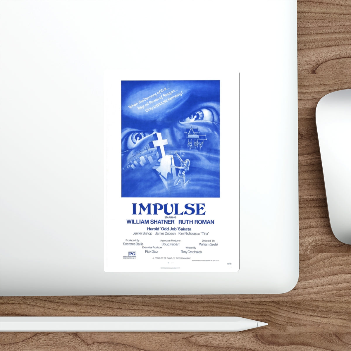 IMPULSE 1984 Movie Poster STICKER Vinyl Die-Cut Decal-The Sticker Space