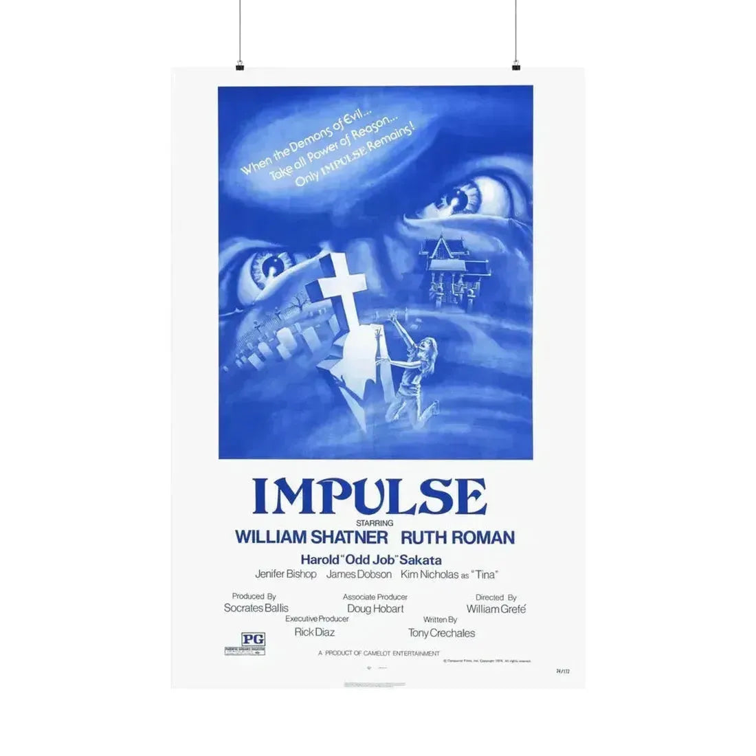 IMPULSE 1984 - Paper Movie Poster 36" x 54" Matte - The Sticker Space