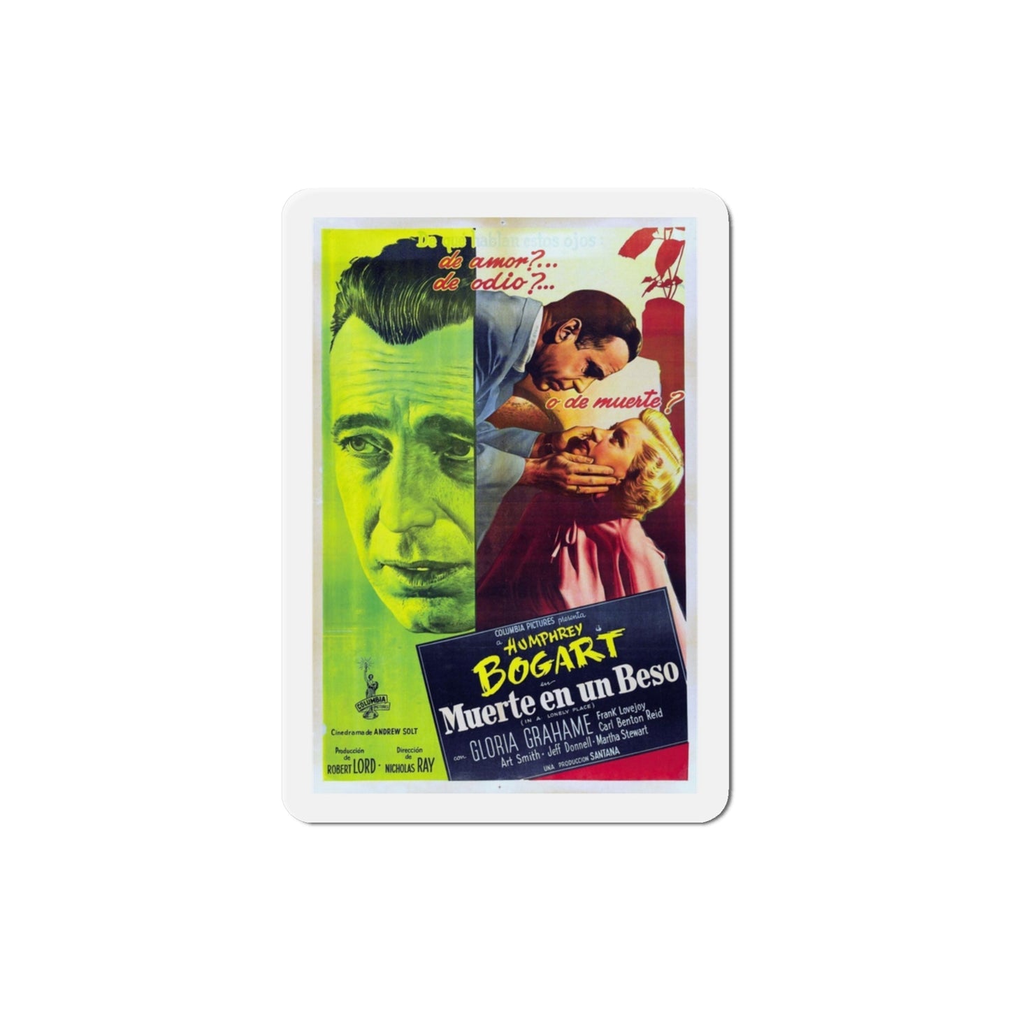 In a Lonely Place 1950 v2 Movie Poster Die-Cut Magnet-3 Inch-The Sticker Space