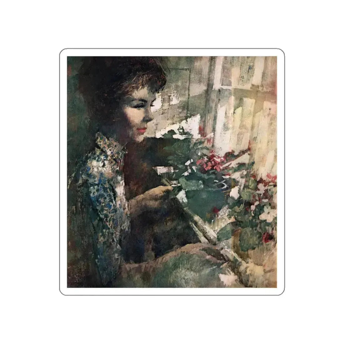 In Case of Indians, Redbook, January 1964 (Magazine Illustration) STICKER Vinyl Die-Cut Decal White Die-Cut 3 Inch - The Sticker Space