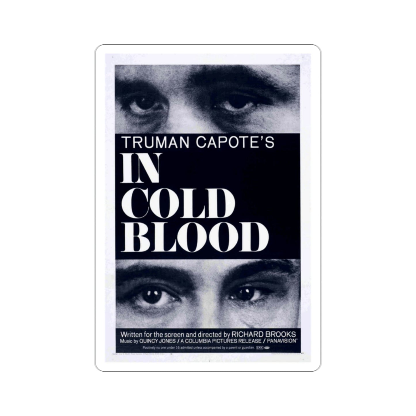 In Cold Blood 1967 Movie Poster STICKER Vinyl Die-Cut Decal-2 Inch-The Sticker Space