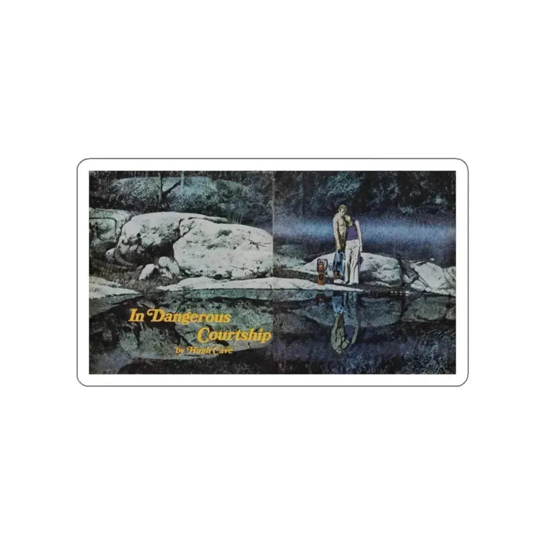 In Dangerous Courtship, Good Housekeeping, September 1972 (Magazine Illustration) STICKER Vinyl Die-Cut Decal White Die-Cut 2 Inch - The Sticker Space