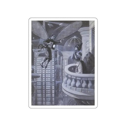 In Futuro, Life magazine, 1901 (Magazine Illustration) STICKER Vinyl Die-Cut Decal White Die-Cut 3 Inch - The Sticker Space