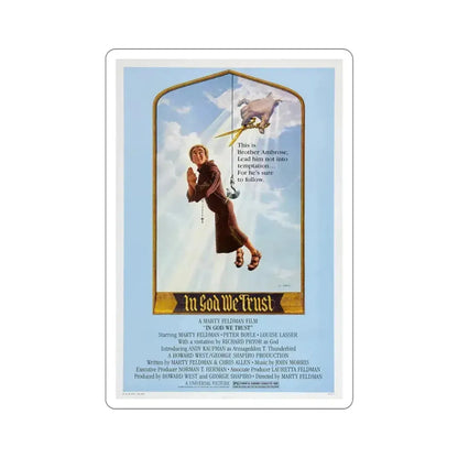 In God We Trust 1980 Movie Poster STICKER Vinyl Die-Cut Decal 3 Inch - The Sticker Space