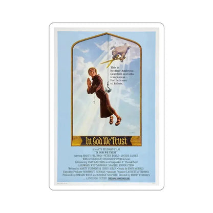 In God We Trust 1980 Movie Poster STICKER Vinyl Die-Cut Decal 4 Inch - The Sticker Space