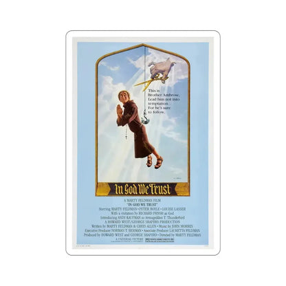 In God We Trust 1980 Movie Poster STICKER Vinyl Die-Cut Decal 5 Inch - The Sticker Space