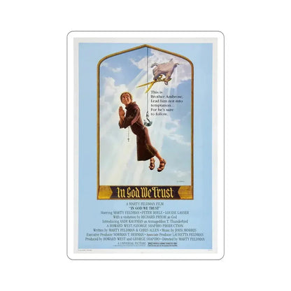 In God We Trust 1980 Movie Poster STICKER Vinyl Die-Cut Decal 6 Inch - The Sticker Space