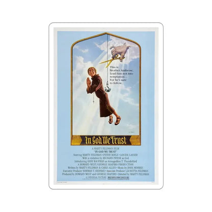 In God We Trust 1980 Movie Poster STICKER Vinyl Die-Cut Decal 6 Inch - The Sticker Space
