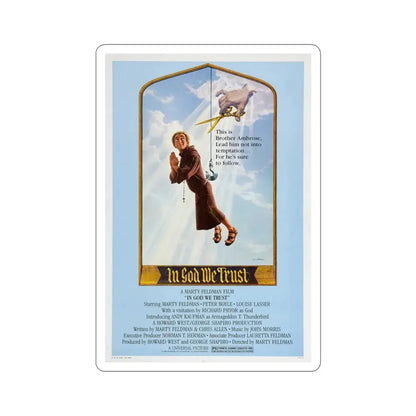 In God We Trust 1980 Movie Poster STICKER Vinyl Die-Cut Decal - The Sticker Space