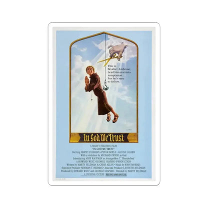 In God We Trust 1980 Movie Poster - STICKER Vinyl Kiss-Cut Decal 2 Inch White - The Sticker Space