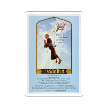 In God We Trust 1980 Movie Poster - STICKER Vinyl Kiss-Cut Decal 4 Inch White - The Sticker Space