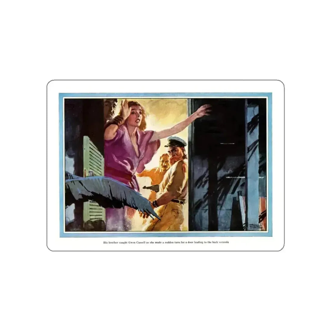 In Gun Smoke, 1936 (Magazine Illustration) STICKER Vinyl Die-Cut Decal - The Sticker Space