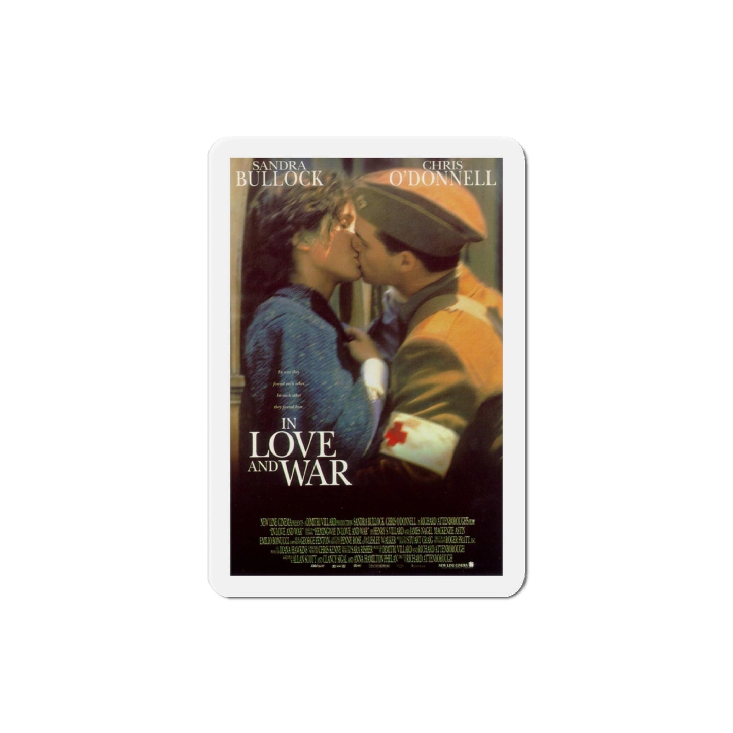 In Love And War 1996 Movie Poster Die-Cut Magnet-3" x 3"-The Sticker Space